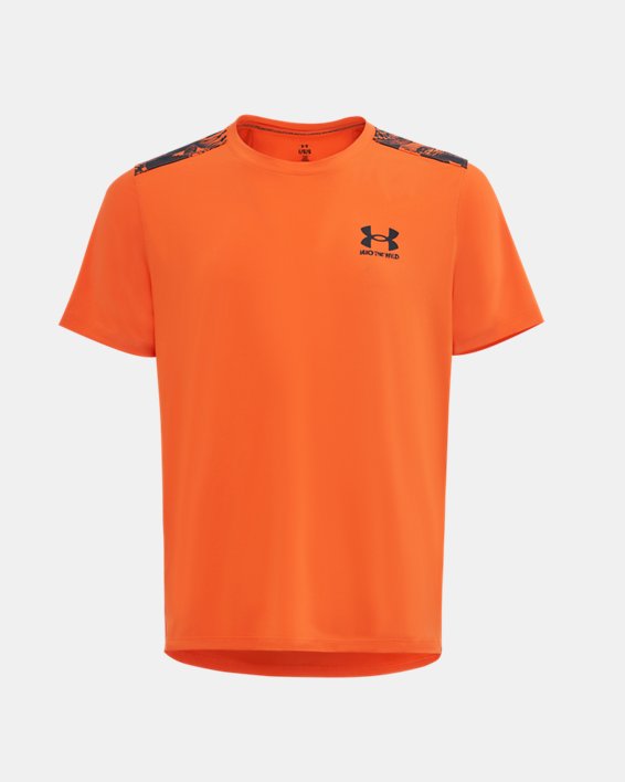 Men's UA Iso-Chill Wild Short Sleeve in Orange image number 0